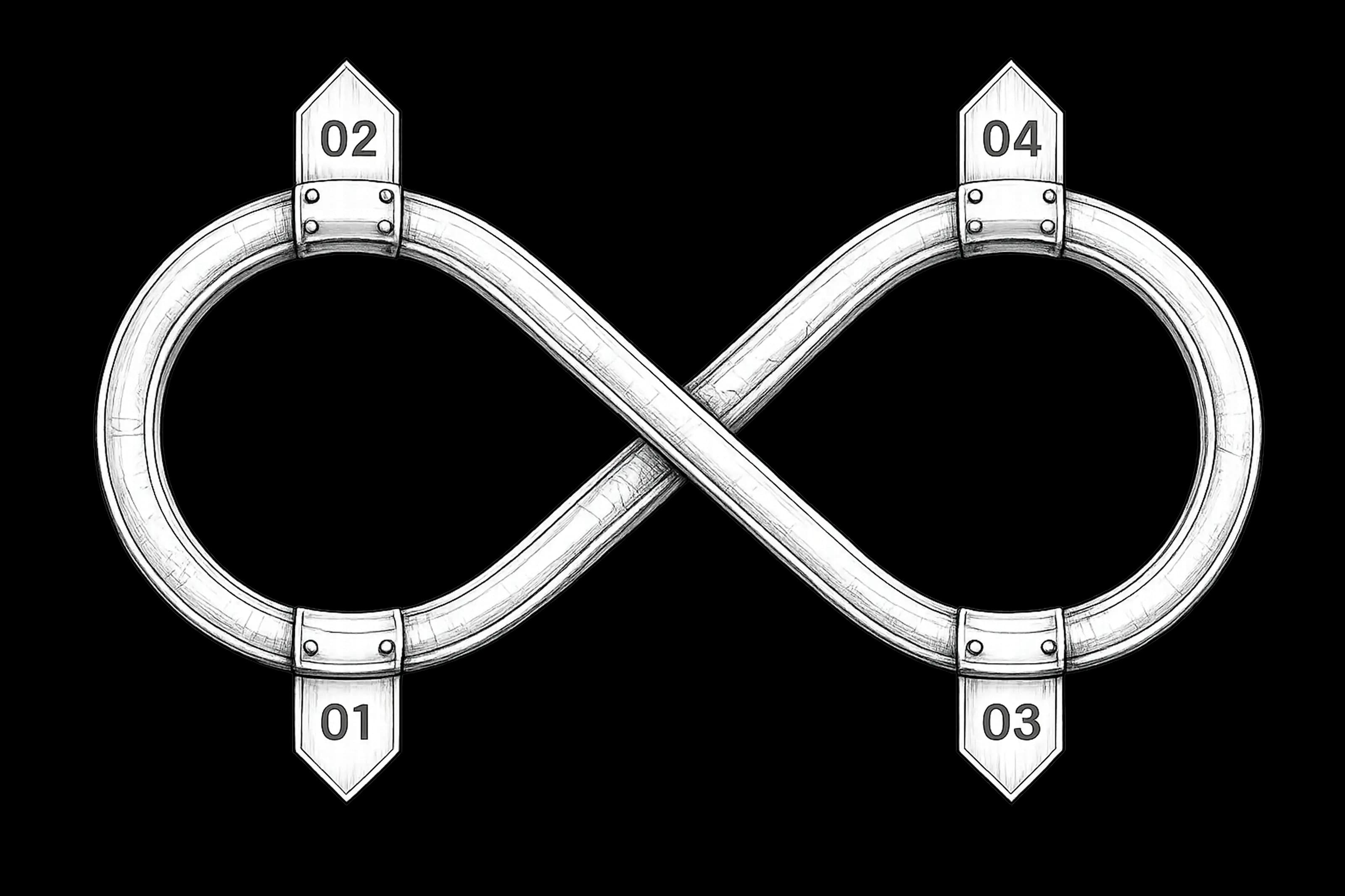 Infinity loop diagram describing shallow growth